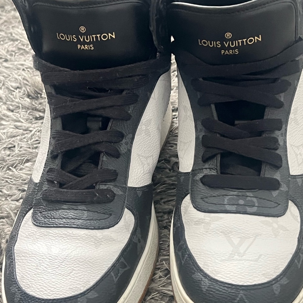 Louis Vuitton Monochrome High-Top Sneakers